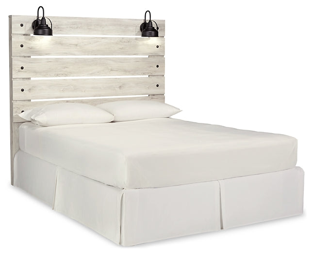 Cambeck Panel Headboard With Mirrored Dresser, Chest And Nightstand