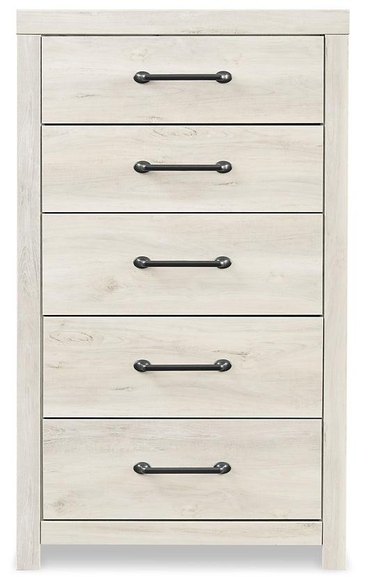 Cambeck Panel Headboard With Mirrored Dresser, Chest And Nightstand