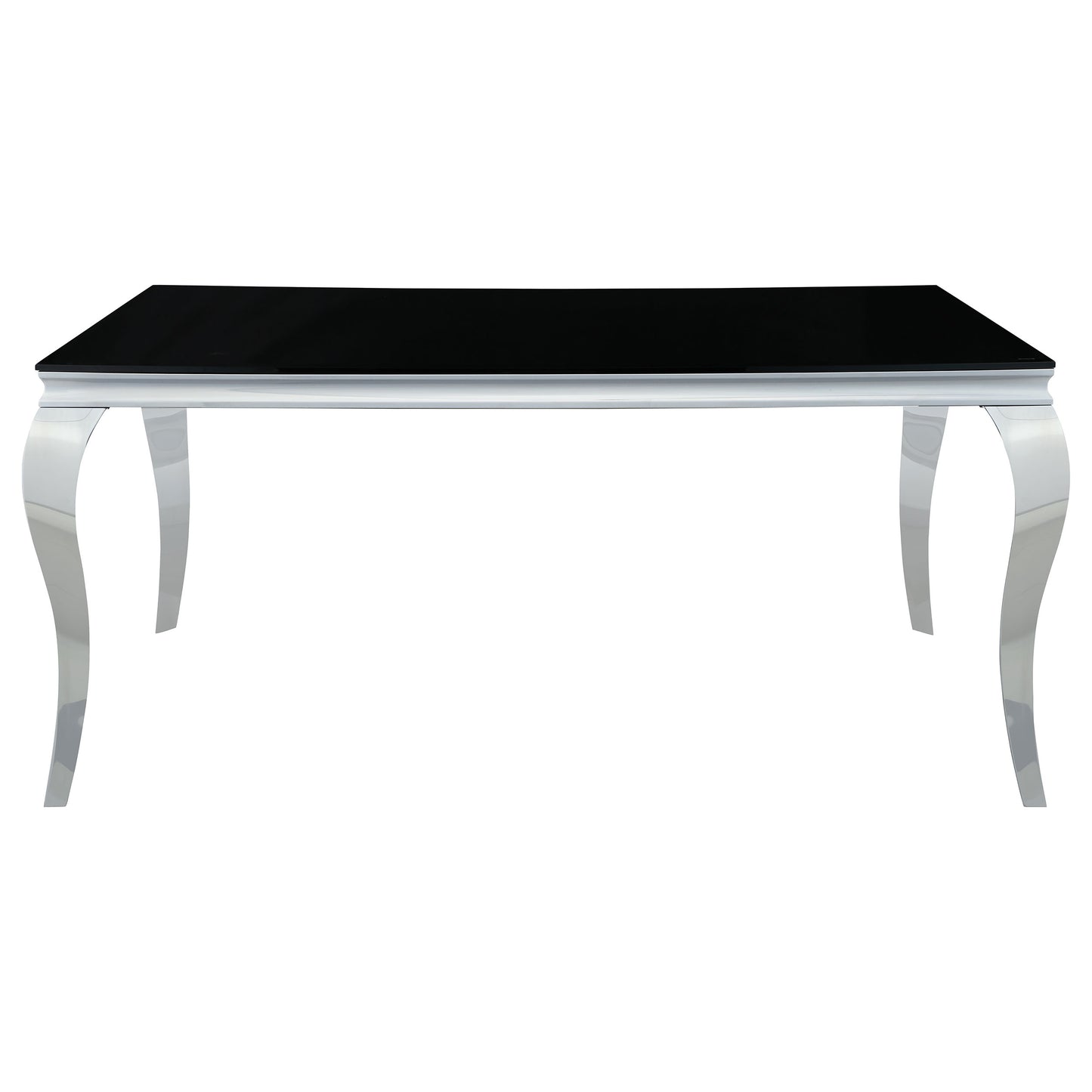 Carone 5-piece 61-inch Rectangular Black Glass Dining Set Grey