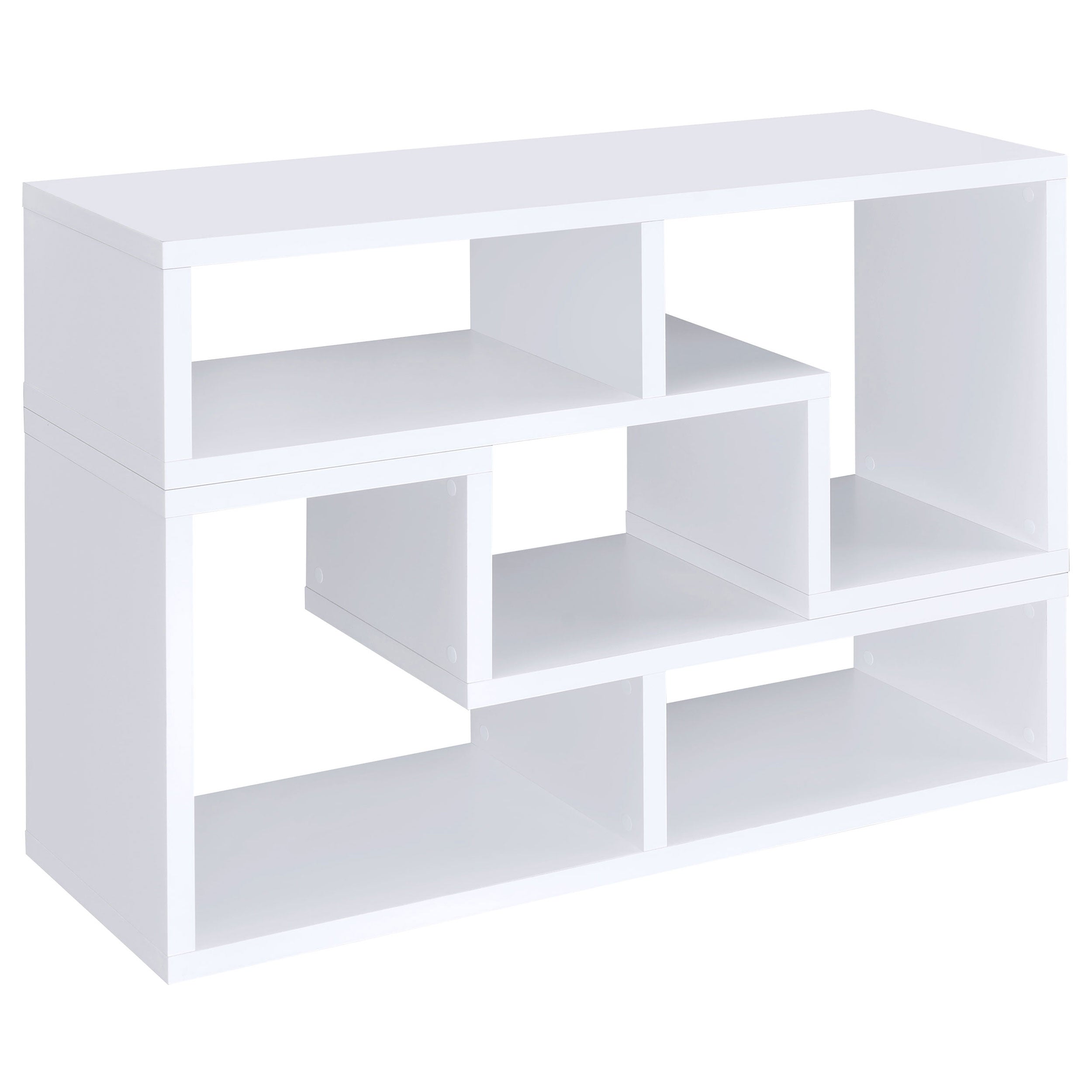 vintage style【shelf】VS-008 シェルフ・ディスプレイ台 Velma Multipurpose TV Stand and Bookshelf White – Furniture Avenue