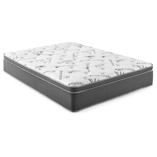 Sommet 13-inch Twin Bamboo Euro Top Memory Foam Hybrid Mattress