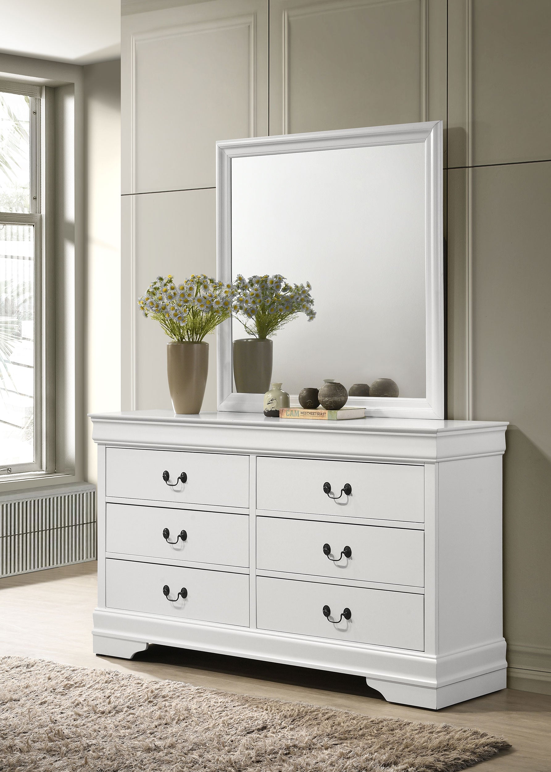 white dresser for bedroom 1500mmW Modern 6 Drawer Chest Storage CabinetHomary The straight Esparanza Pearl White Dresser From