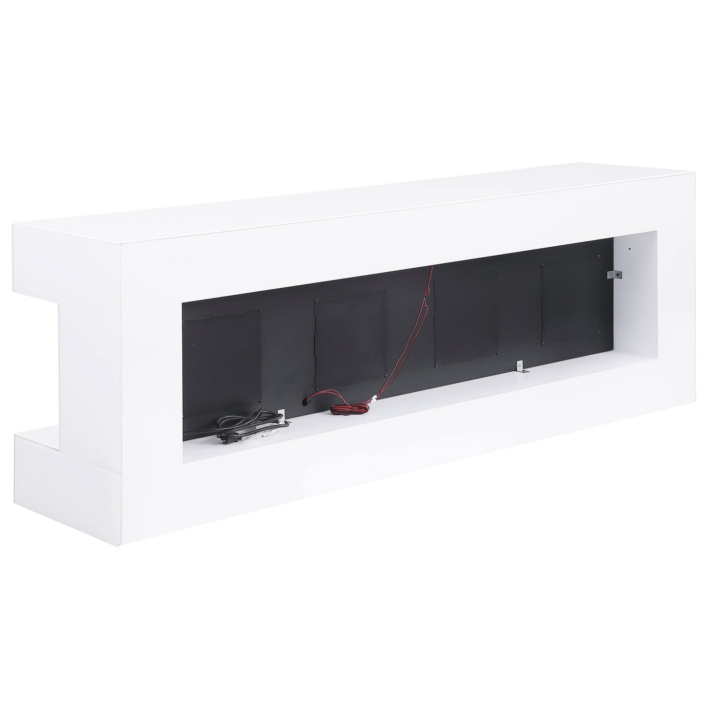Vallerie 71-inch BT Speaker TV Stand Fireplace Console White
