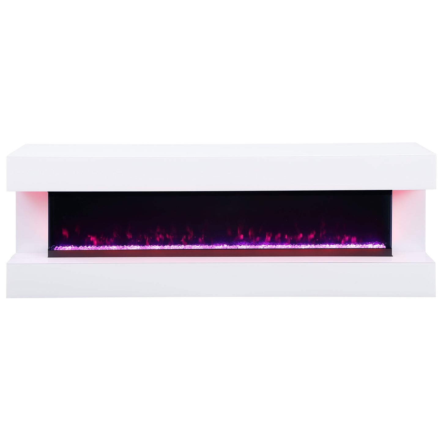 Vallerie 71-inch BT Speaker TV Stand Fireplace Console White