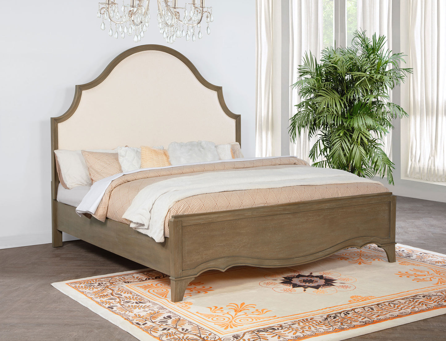 Revello 67-inch Eastern King Panel Bed Washed Mango