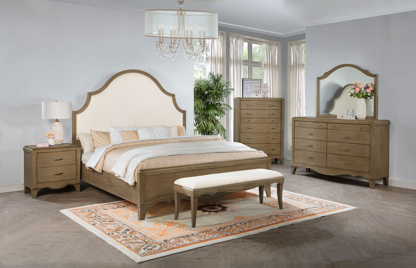 Revello 67-inch Eastern King Panel Bed Washed Mango