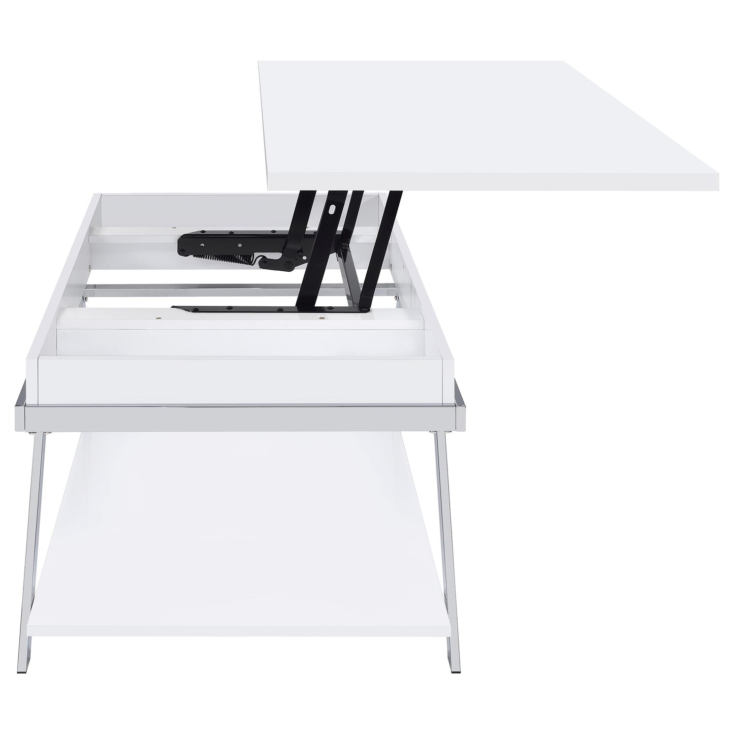 Marcia 2-piece Coffee and End Table Set White High Gloss