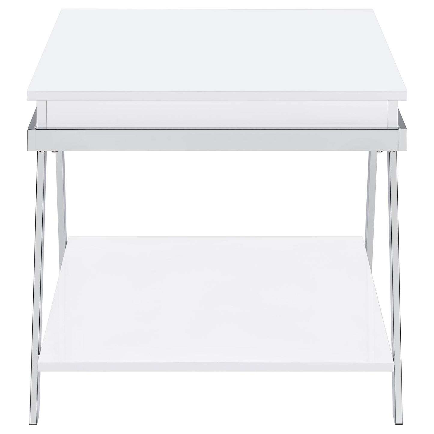 Marcia 2-piece Coffee and End Table Set White High Gloss