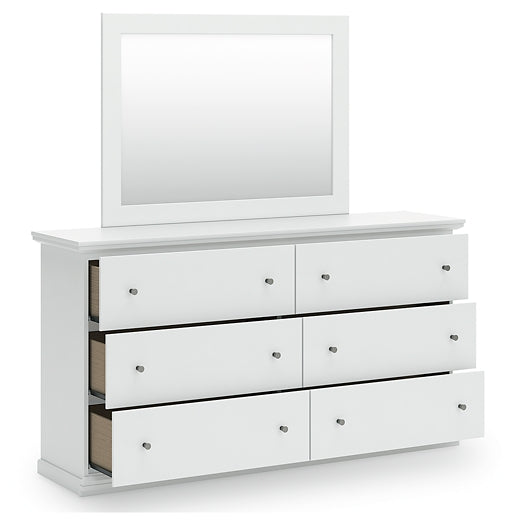 Bostwick Shoals Full Panel Bed with Mirrored Dresser and Nightstand