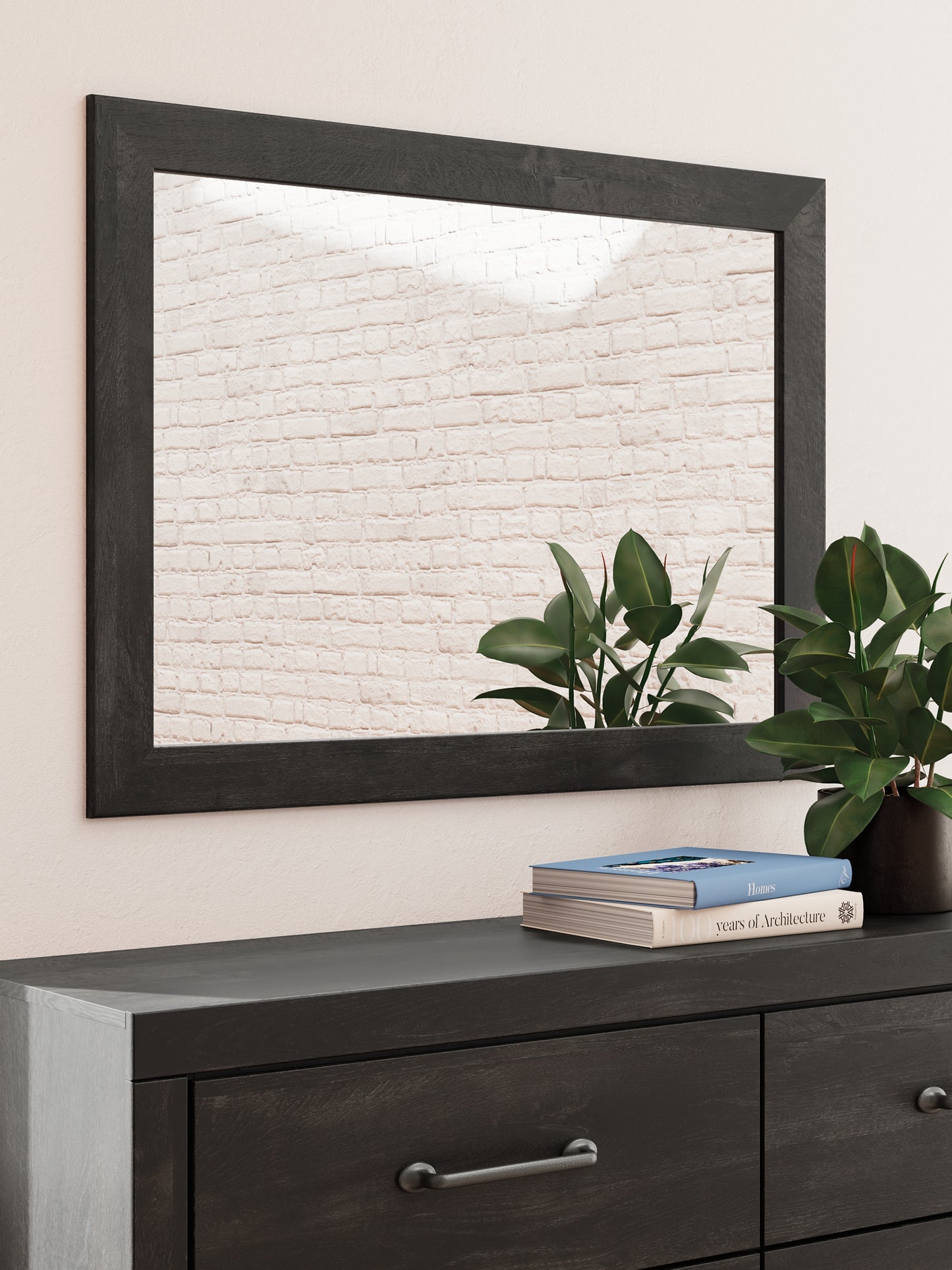 Hollivern Full Panel Bed with Mirrored Dresser and Chest