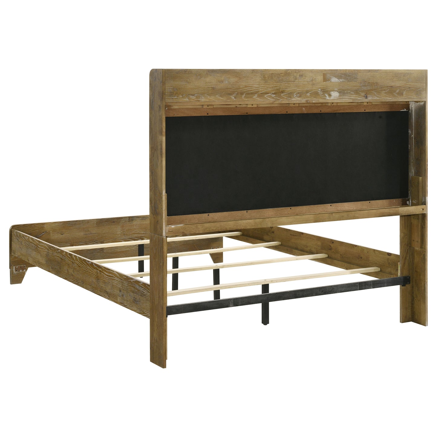 Henderson 57-inch Eastern King Bookcase Panel Bed Medium Oak