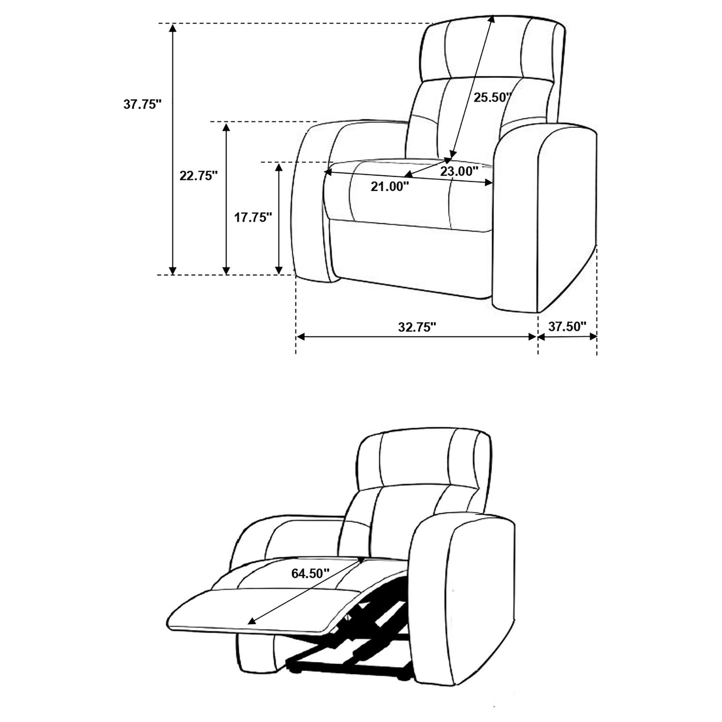 Cyrus 7-piece Upholstered Home Theater Seating