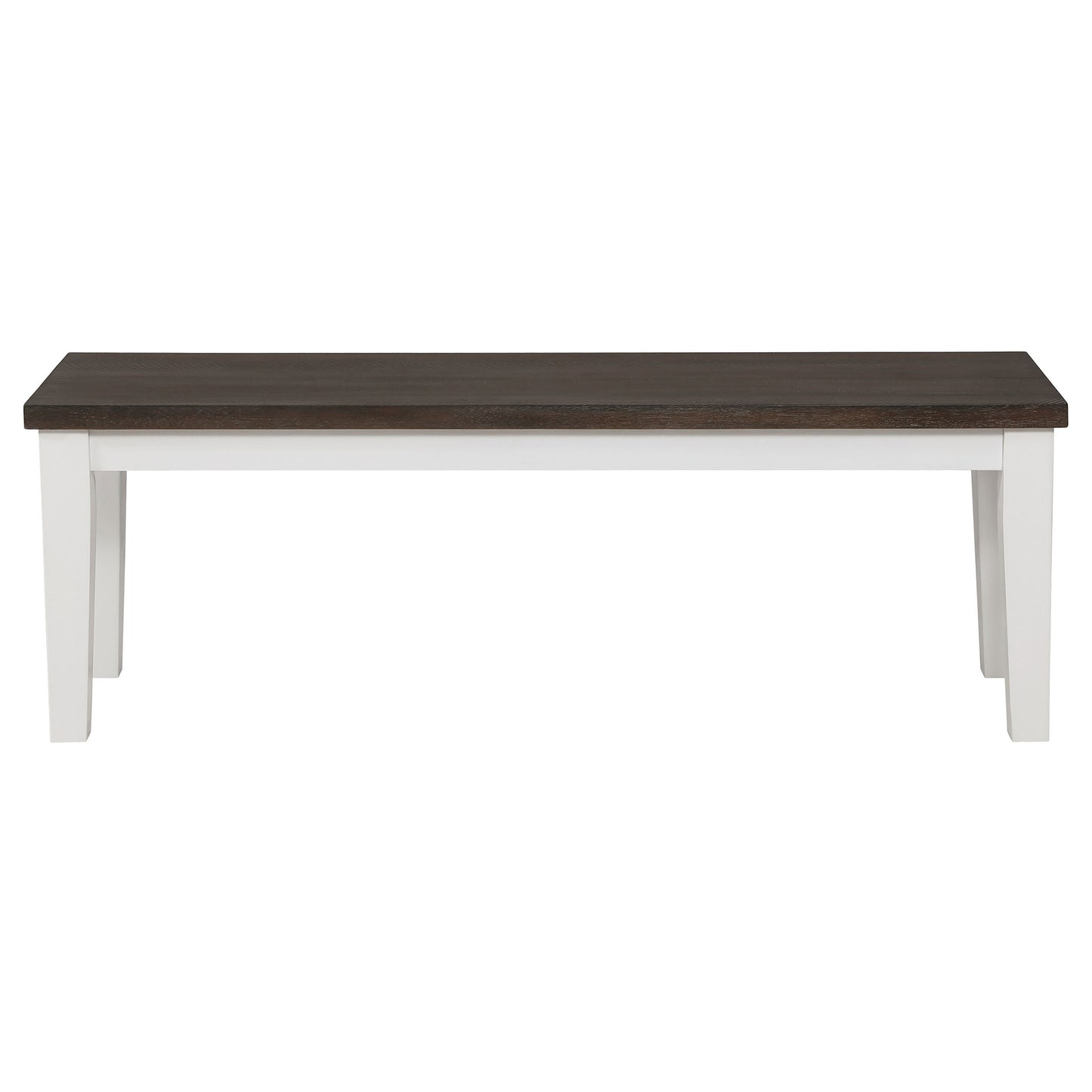 Kingman Rectangular Bench Espresso and White