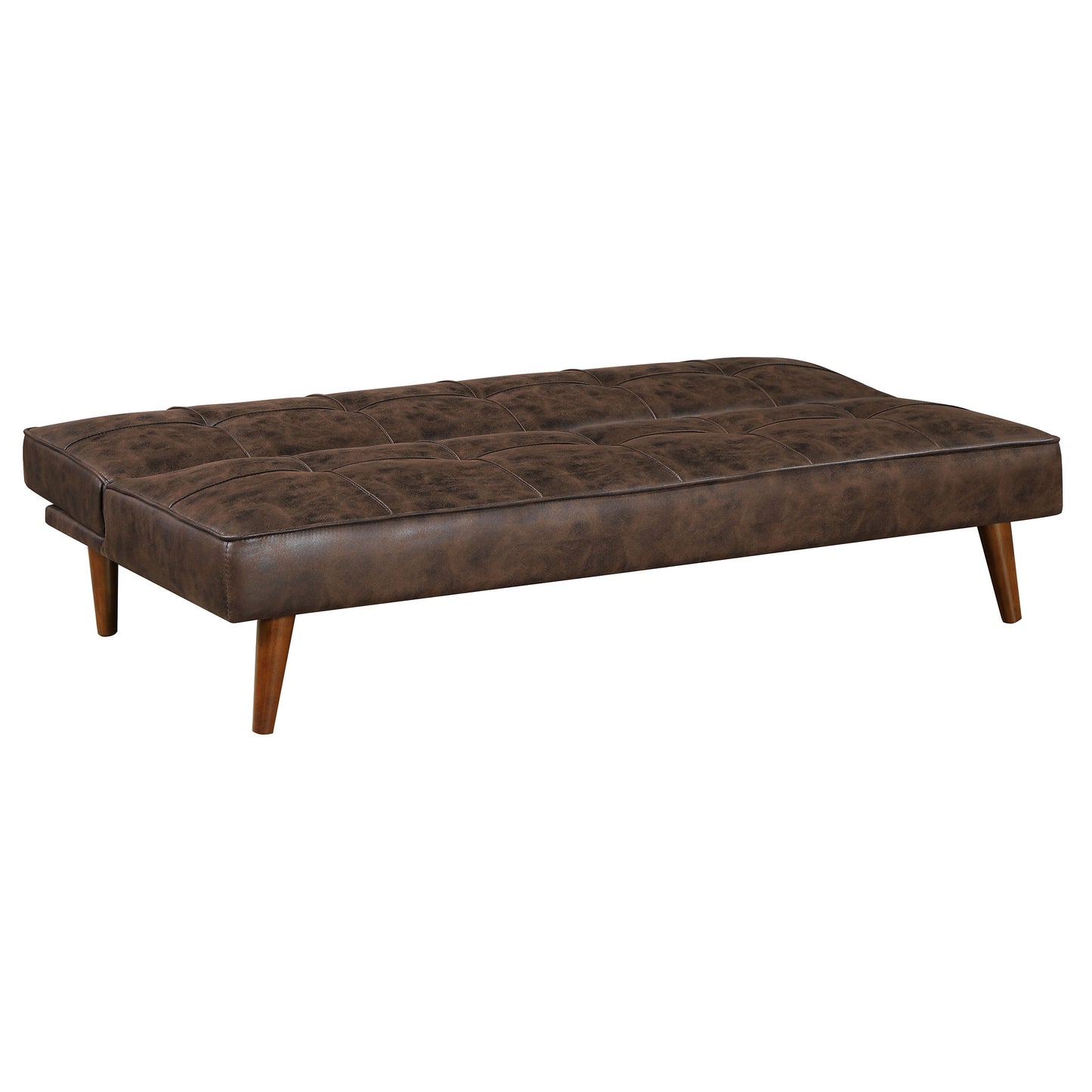 Jenson Multipurpose Upholstered Tufted Convertible Sofa Bed Dark Coffee Brown