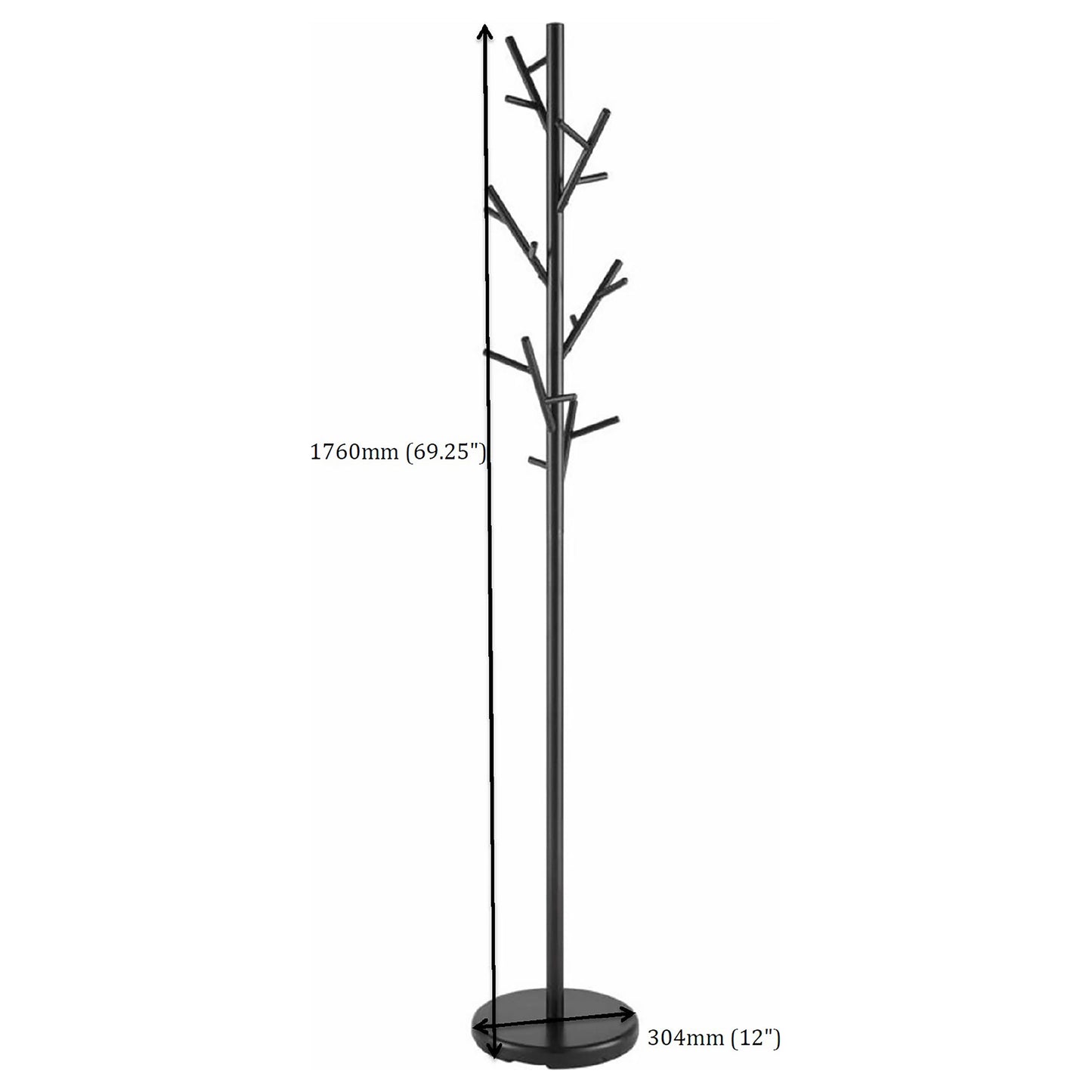 Clover 18-Hook Coat Rack Black