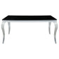 Carone Rectangular 61-inch Glass Top Dining Table Black