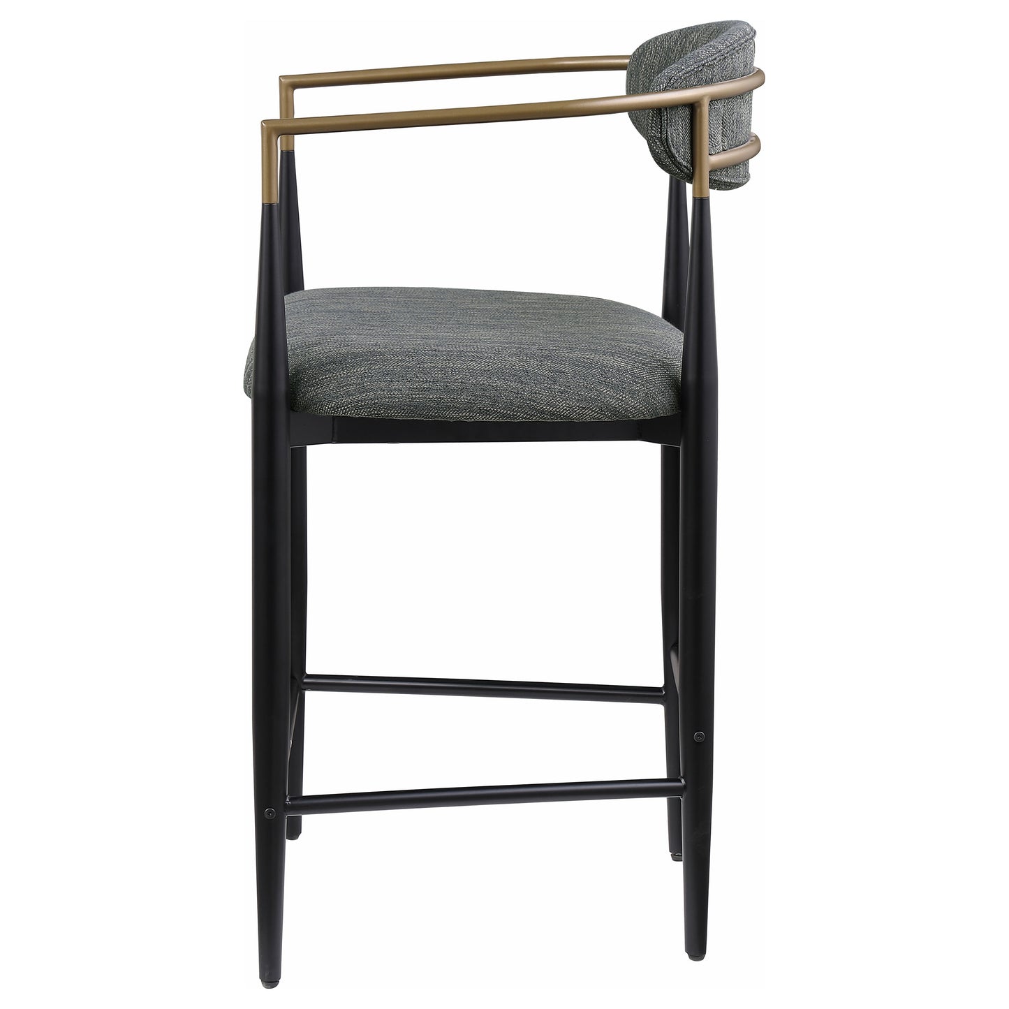 Tina Fabric Upholstered Counter Chair Grey (Set of 2)