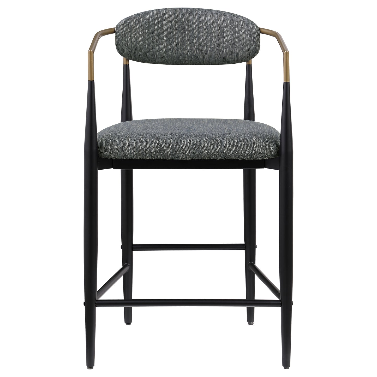 Tina Fabric Upholstered Counter Chair Grey (Set of 2)