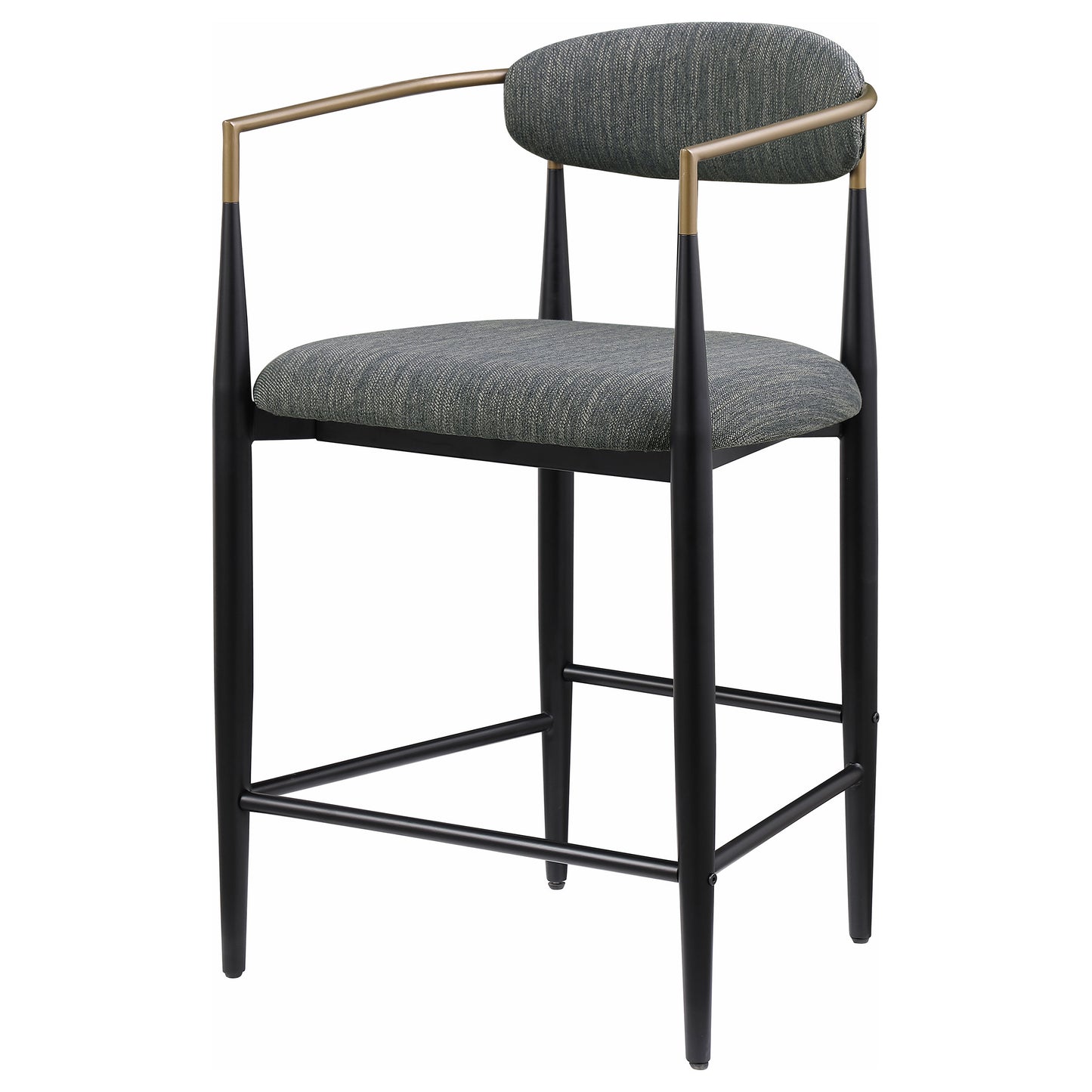Tina Fabric Upholstered Counter Chair Grey (Set of 2)