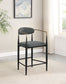 Tina Fabric Upholstered Counter Chair Grey (Set of 2)