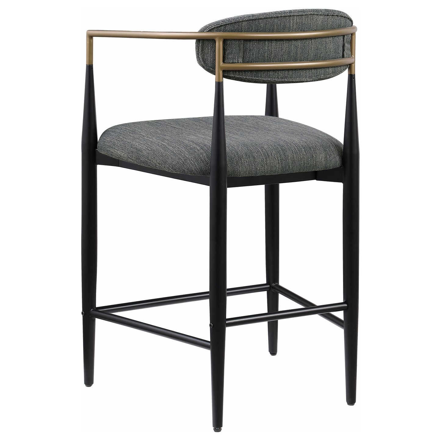 Tina Fabric Upholstered Counter Chair Grey (Set of 2)