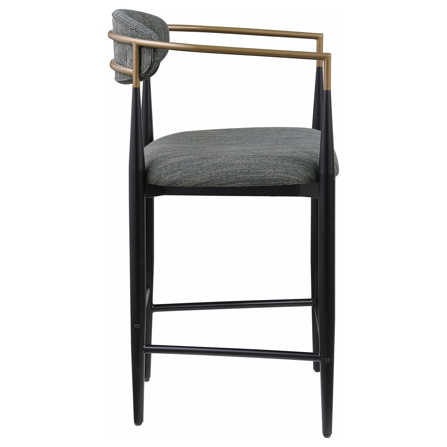 Tina Fabric Upholstered Counter Chair Grey (Set of 2)