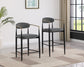 Tina Fabric Upholstered Counter Chair Grey (Set of 2)