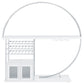 Risley 2-door Circular LED Wine Cabinet White High Gloss