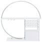 Risley 2-door Circular LED Wine Cabinet White High Gloss