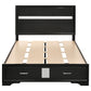 Miranda 51-inch Wood Full Storage Panel Bed Black