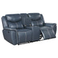 Sloane 2-piece Upholstered Motion Reclining Sofa Set Blue