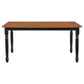 Hollyoak Farmhouse Rectangular Dining Table with Turned Legs Walnut and Black