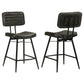 Partridge Upholstered Counter Height Stools with Footrest (Set of 2)