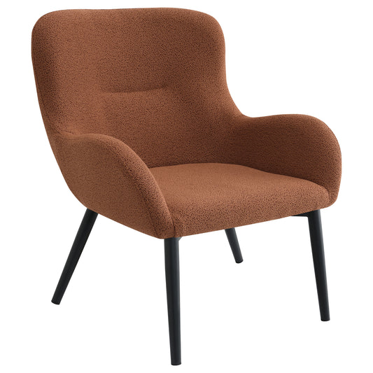 Calvin Upholstered Modern Arm Accent Chair Rust