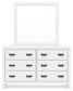 Binterglen Twin Panel Bed with Mirrored Dresser, Chest and Nightstand