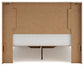 Queen Panel Storage Bed with Mirrored Dresser