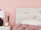 Twin Panel Bed with Mirrored Dresser