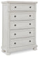 Robbinsdale Queen Sleigh Bed with Storage with Mirrored Dresser, Chest and 2 Nightstands