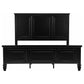 Sandy Beach 63-inch Eastern King Wood Panel Bed Black