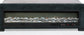 Preston Upholstered California King Audio Flame Visualizer Bed Dark Blue
