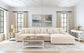 Blaine Upholstered Reversible Chaise Sectional Sofa Sand