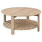 Fowler 2-piece Round Coffee and End Table Set Natural