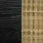 Arini Rattan California King Panel Bed Black and Natural