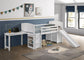 Millie Twin Workstation Loft Bed with 7-inch Mattress White