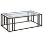 Adri 3-piece Coffee and End Table Set Black Nickel