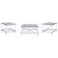 Lindley 3-piece Square Coffee and End Table Set Chrome