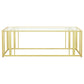 Adri 3-piece Coffee and End Table Set Matte Brass