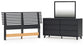 Danziar Queen Panel Headboard with Mirrored Dresser