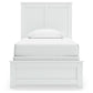 Bostwick Shoals Twin Panel Bed with Mirrored Dresser, Chest and Nightstand