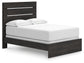 Hollivern Full Panel Bed with Mirrored Dresser